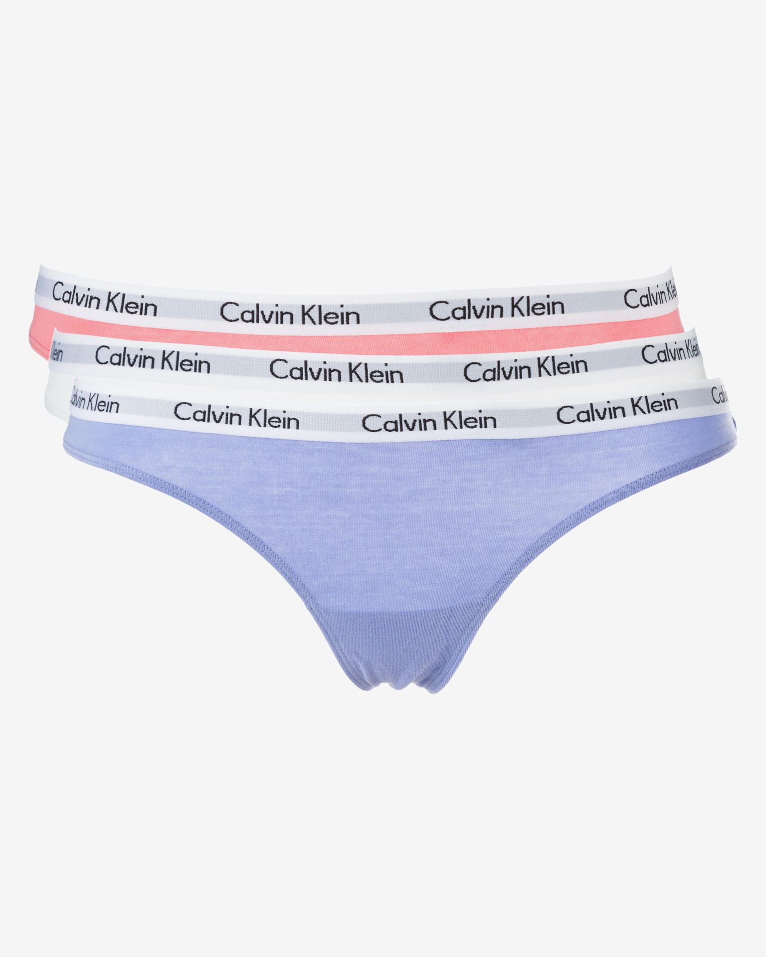 Toto trojbalení obsahuje dámské kalhotky Calvin Klein v jednoduchém střihu a v pastelových barvách