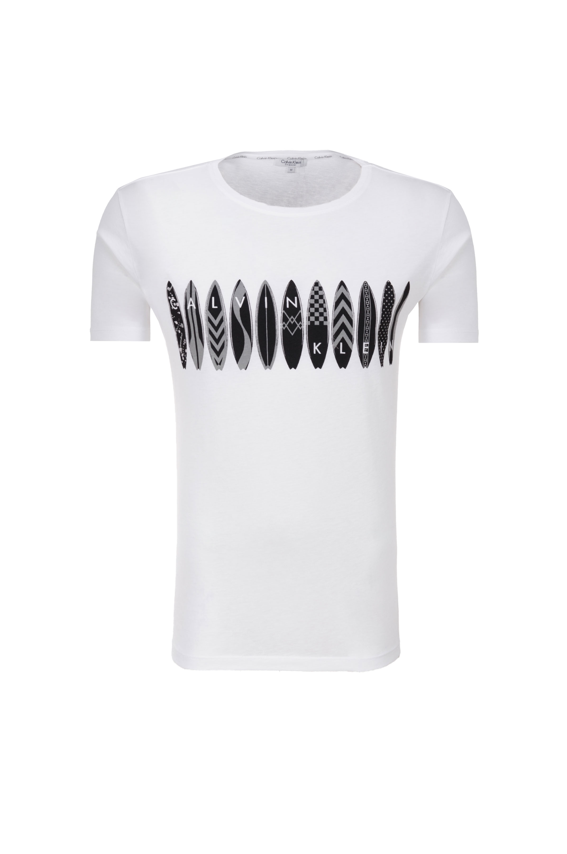 Sportovní pánské tričko od značky Calvin Klein v bílé barvě s originálním motivem